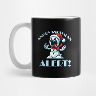 Angry Snowman Alert! - Evil Monster Snowman Design Mug